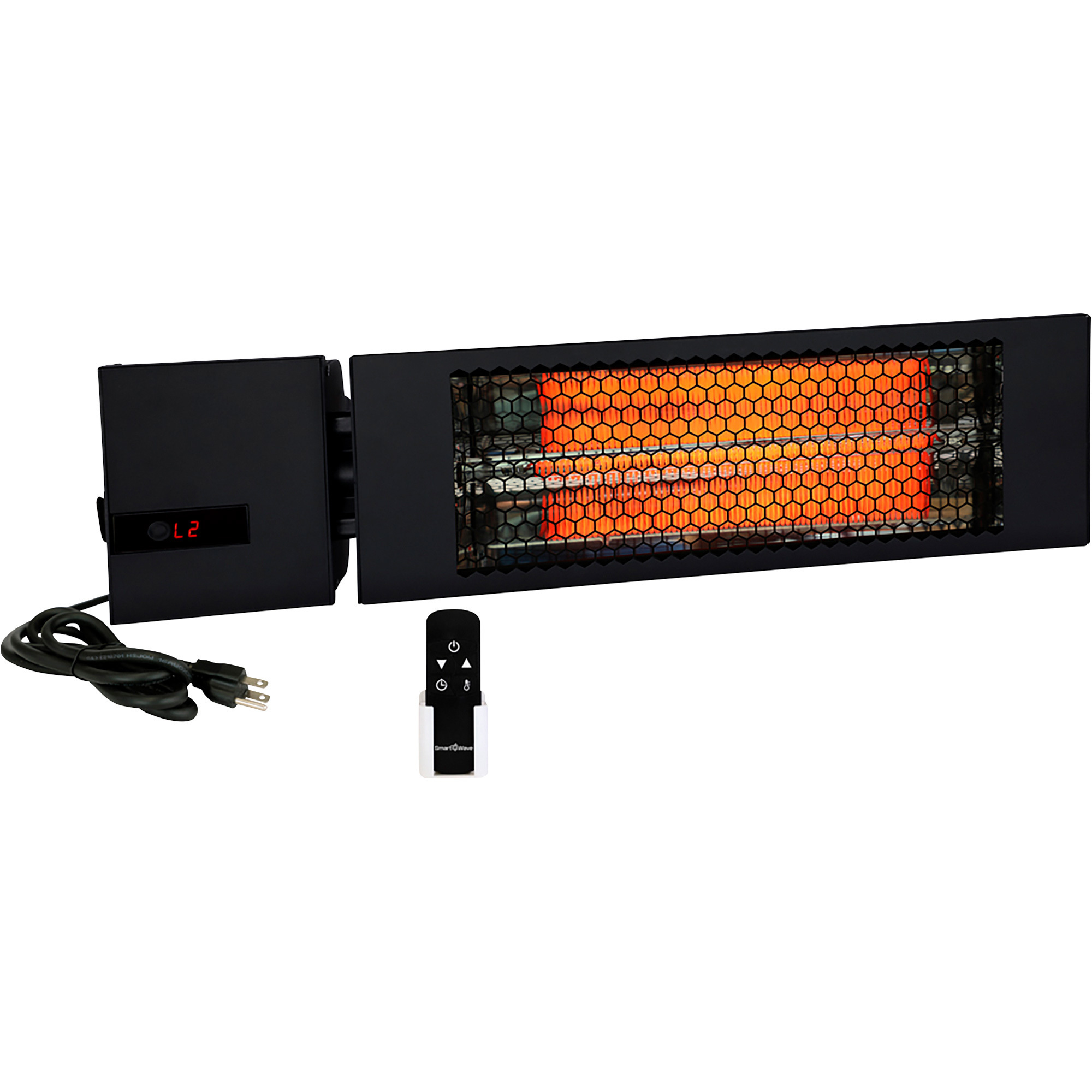 King Electrical 24in. Radiant Patio Heater with Remote Control, Black
